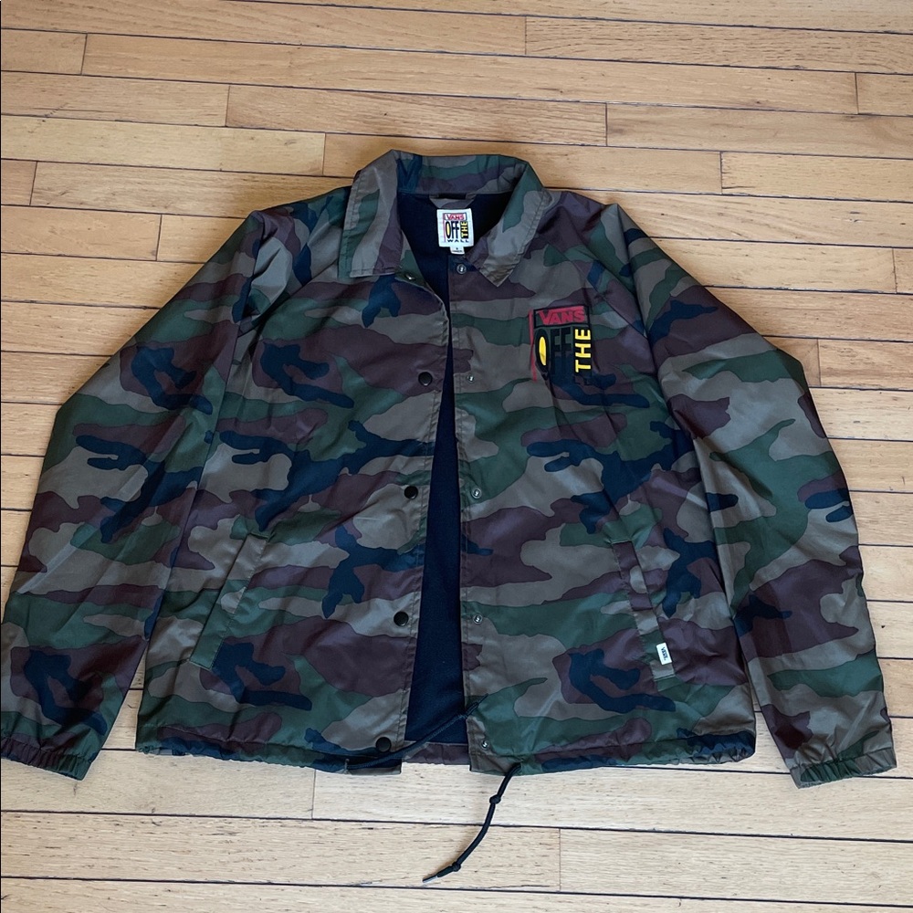 Vans Men's Green and Brown Camo Field Jacket